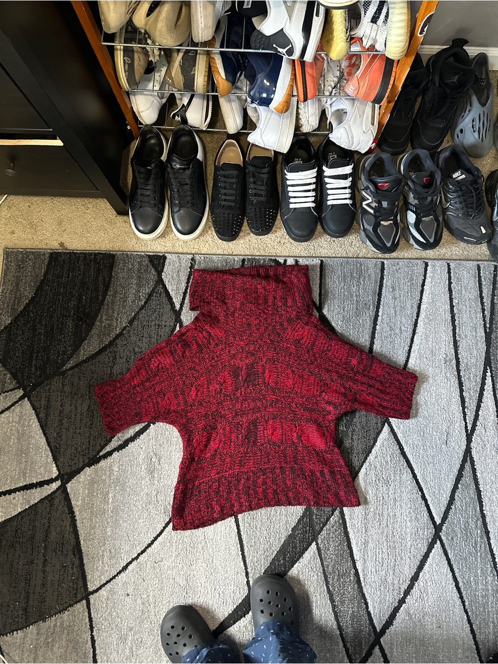 Rue21 Red Cable-Knit Short-Sleeve Turtleneck Sweater